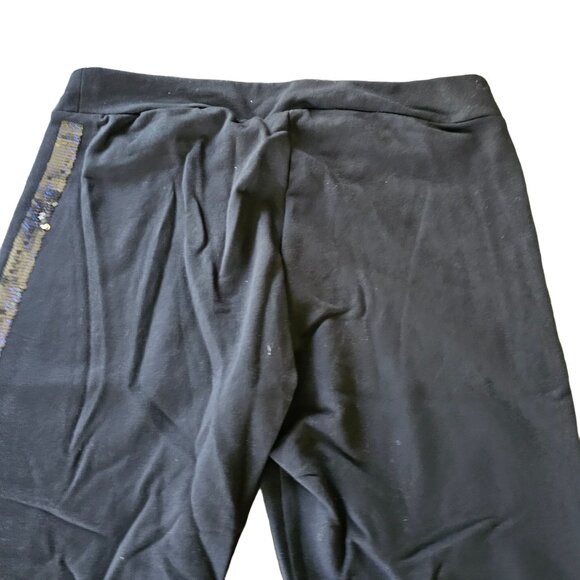 Nwt Children's  Place Girls Sequined Striped black Leggings sz 7/8 - Picture 2 of 10